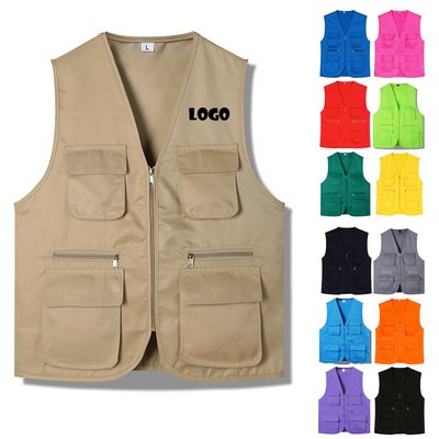 MOQ20 Custom Multi Pocket Volunteer Vest