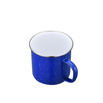 Endura 17 oz Navy Enamel Mug with SS Rim