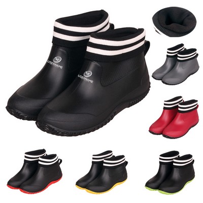 Winter Rain Boots Men Waterproof Shoes