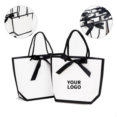 Paper Gift Tote Bag With Bow 5.1" x 5.5" x 2.8"