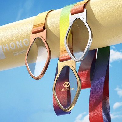 Rhomboid Crystal Medal with Metal Frame Clear Version