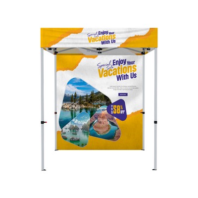 6' Aluminum Canopy Tent with Single-Sided Full Back Wall Package