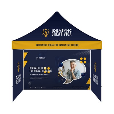 10' Aluminum Canopy Tent - Single-Sided Full Back & Side Walls