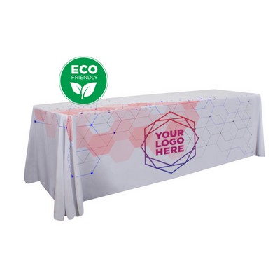 8' 4-Sided Organic Cotton Table Throw - Full Color Print