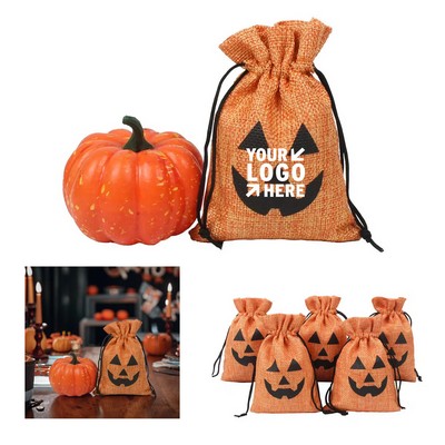 4.7" x 3.5" Halloween Burlap Bag