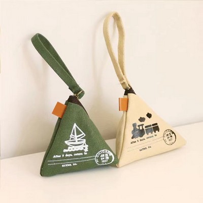 Triangle Canvas Coin Purse