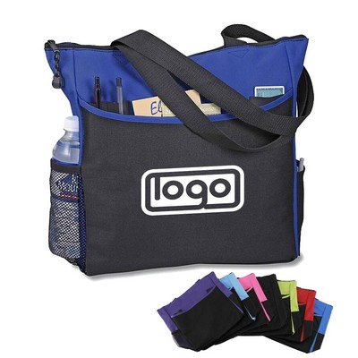 Polyester Grocery Two-Tone Tote Bag