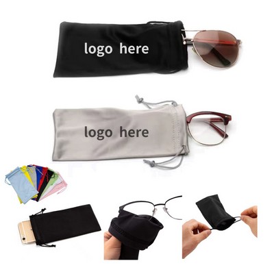 Microfiber Sunglasses Drawstring Bag