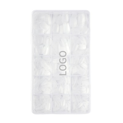 Clear Press On Nail Kit 500 Pcs with Alignment Guide and Scale Marks
