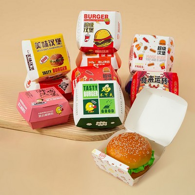 Disposable Hamburger Boxes Clamshell Food Containers
