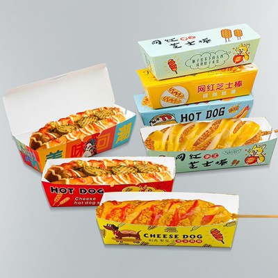 Disposable Hotdog Boxes Clamshell Food Containers