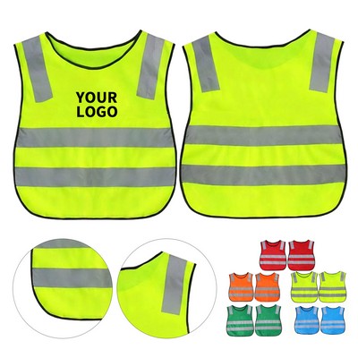 Polyester Fabric Children Reflective Safety Vest