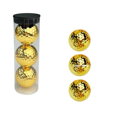 3 Golf Balls in Plastic Tube