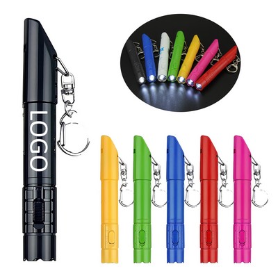 3" 1 Flashlight With Ballpoint Pen & Whistle