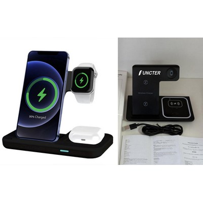 Foldable Wireless Charger Station Magnetic Wireless Charger