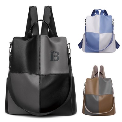 Stylish Leather Shoulder Backpack