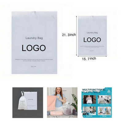 Plastic Drawstring Laundry Bags