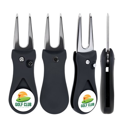 Foldable Golf Divot Tool With Mark