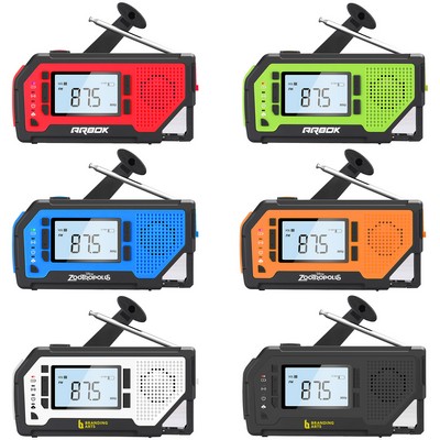 ResQ Emergency Weather Alert Radio – AM/FM/NOAA, 2000mAh Power Bank, Solar & Hand Crank