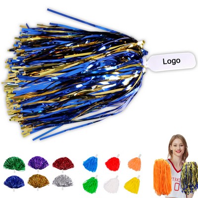 Plastic Cheer Pom Poms With Paddle Handle