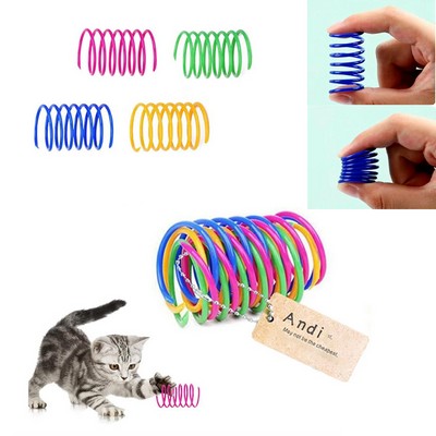 Food Grade PVC Bouncing Spiral Spring Cat Toy