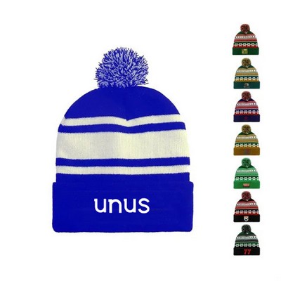 Winter Keep Warm Knitted Pom Pom Beanie