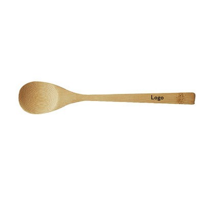 8" Natural Bamboo Sustainable Long Handle Kids Serving Spoon