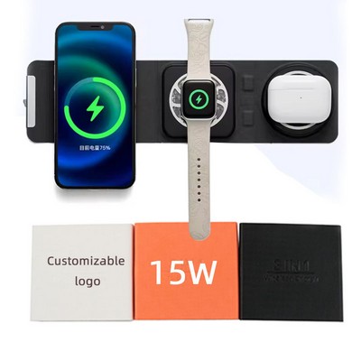 Magnetic Phone Charger 15W Foldable Wireless Charger