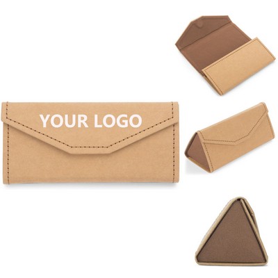 Velvet Triangle Folding Glasses Hard Case