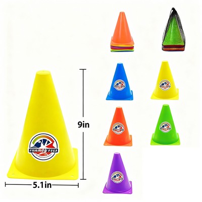 Multicolored Stackable Mini Triangle Sports Training Traffic Cones