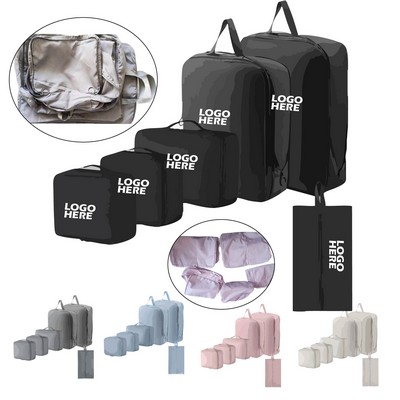 6 Set Compression Packing Cubes Travel Accessories