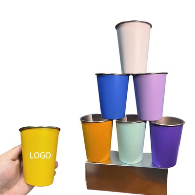 16OZ Unbreakable Stainless Steel Drinking Water Cup