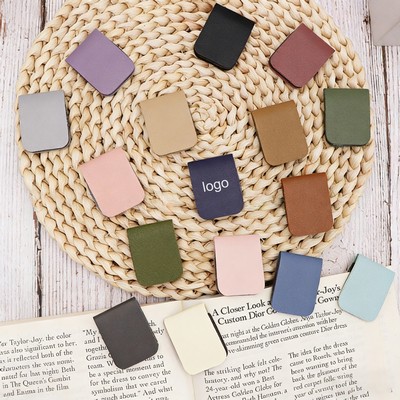 Magnetic PU Leather Bookmark