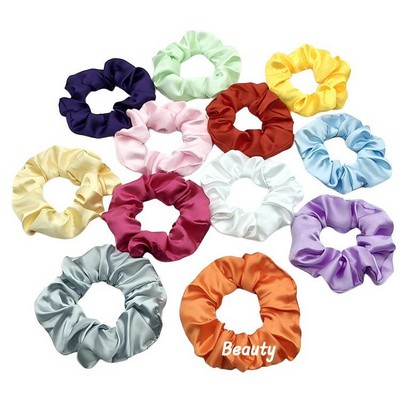 Elastic Satin Silk Scrunchies