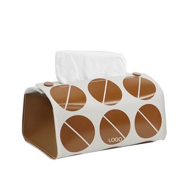 PU Leather Tissue Box Light Luxury Living Room Coffee Table Napkin Case High-End Bedroom Desktop