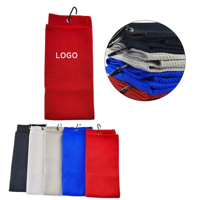 Waffle Pattern Golf Towel