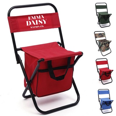 Collapsible Chair with Insulated Cooler Bag