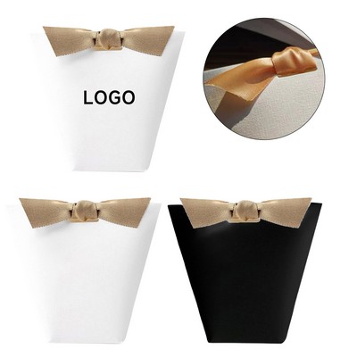 Foldable Paper Gift Box with Ribbon