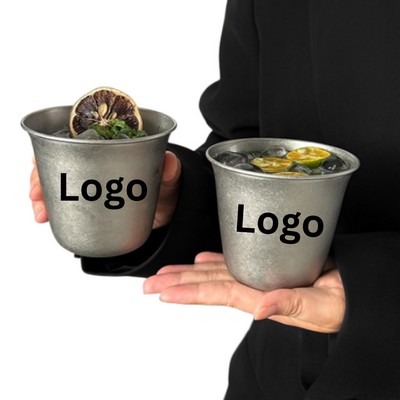 Vintage Industrial Wide Mouth Stainless Steel Tumbler