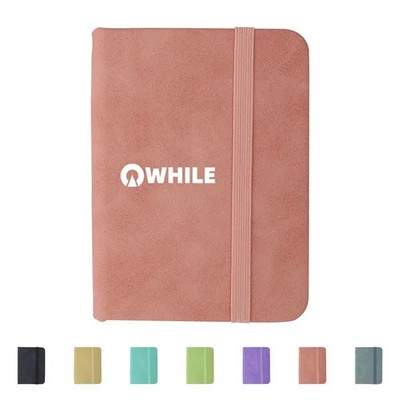 A7 Pocket Notebook W/ Pu Leather Cover&Elastic Strap