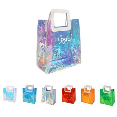 Iridescent Clear Handle Gift Bag