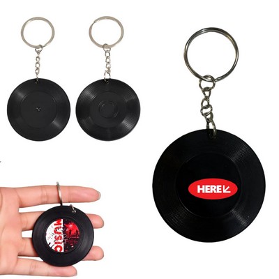 Record Music Keychain