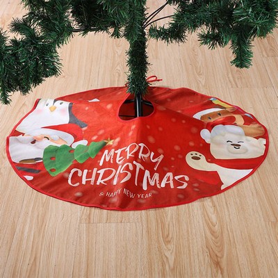 Holiday Hearth Tree Skirt - Plush Fabric Base for a Magical Christmas