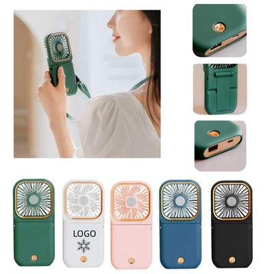 Multifunctional Wearable Fan Power Bank with Stand