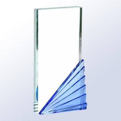 Azure Moonbeam Art Glass Award, 7 7/8"H