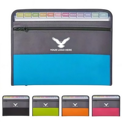 13 Pocket A4 Zippered Accordion File Organizer
