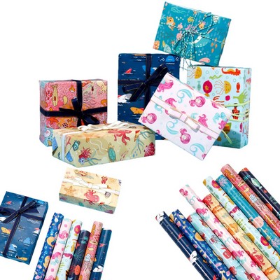 20" W*6.5' L Custom Printed Gift Wrapping Paper Sheets