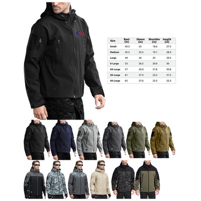 Men's Waterproof Soft Military Tactical Jacket