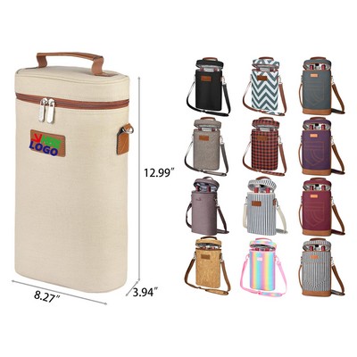 2 Bottle Wine Leakproof Insulated Padded Versatile Wine Cooler Bag