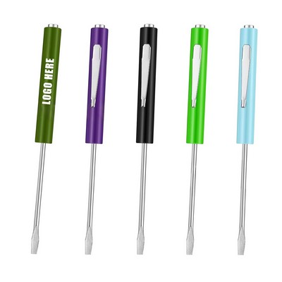 Flathead Screwdriver With Pocket Clip